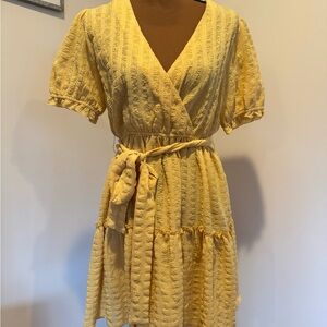 Yellow Wrap Dress
